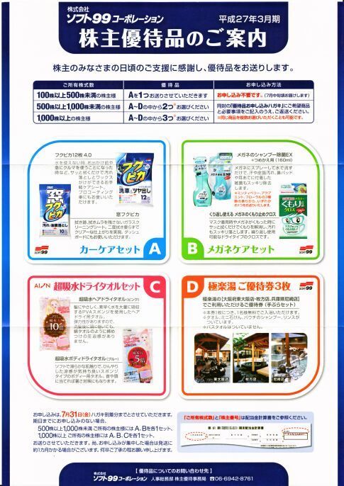 ソフト99 株主優待.jpg